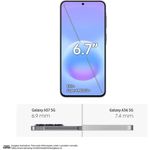 smartphone samsung a57 5g 256gb 8gb ram câmera 50mp ois selfie 12mp ip68 tela super amoled 6.7 nfc cinza