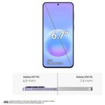 smartphone samsung a57 5g 256gb 8gb ram câmera 50mp ois selfie 12mp ip68 tela super amoled 6.7 nfc lilás