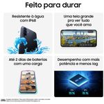 smartphone samsung a57 5g 256gb 8gb ram câmera 50mp ois selfie 12mp ip68 tela super amoled 6.7 nfc lilás