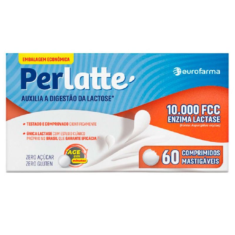 perlatte 10.000ffc 60 comprimidos mastigáveis eurofarma