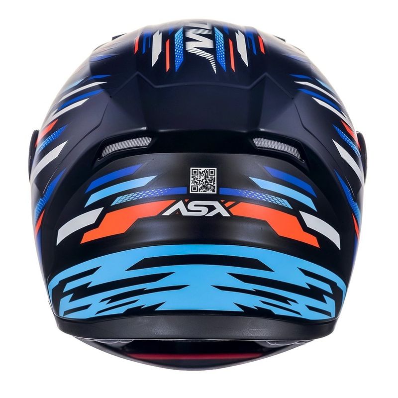 capacete asx city arrow fosco preto e azul 62 (mp)