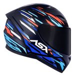 capacete asx city arrow fosco preto e azul 62 (mp)