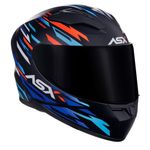 capacete asx city arrow fosco preto e azul 62 (mp)