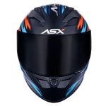 capacete asx city arrow fosco preto e azul 62 (mp)