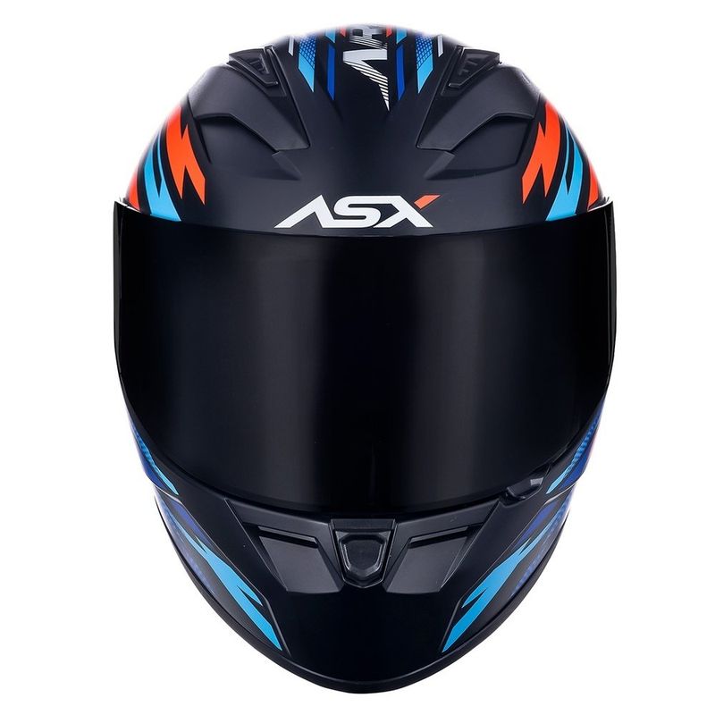 capacete asx city arrow fosco preto e azul 62 (mp)