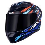 capacete asx city arrow fosco preto e azul 62 (mp)