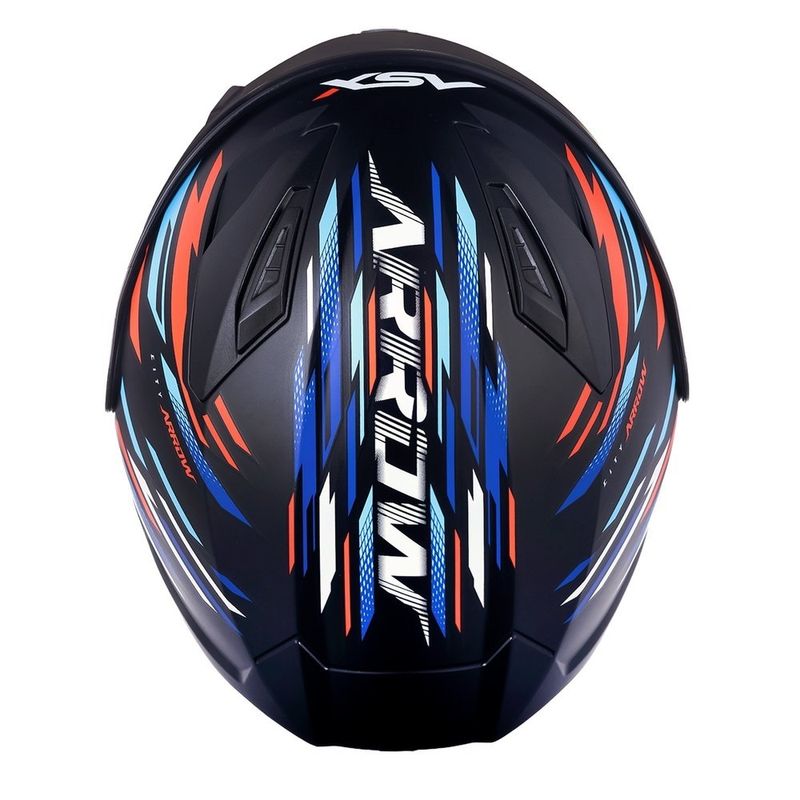 capacete asx city arrow fosco preto e azul 62 (mp)