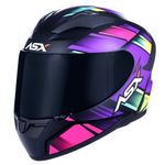 capacete asx city start fosco preto e lilás 64 (mp)