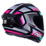 capacete asx draken spirit brilho preto tiffany e prata 58 (mp)