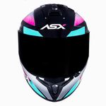 capacete asx draken spirit brilho preto tiffany e prata 58 (mp)