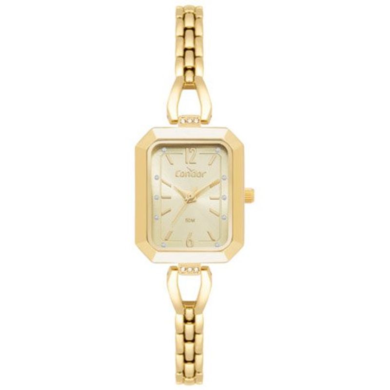 relógio feminino dourado condor co2035nyv/5x