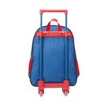 mochila de rodinhas xeryus homem-aranha city 40cm azul 13350 (mp)