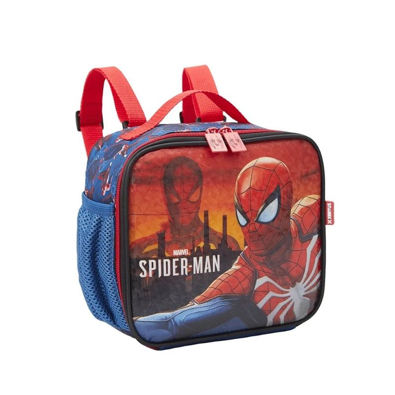 lancheira xeryus homem-aranha city 3,9l vermelho 13354 (mp)