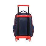 mochila de rodinhas xeryus homem-aranha face 40cm azul 13370 (mp)