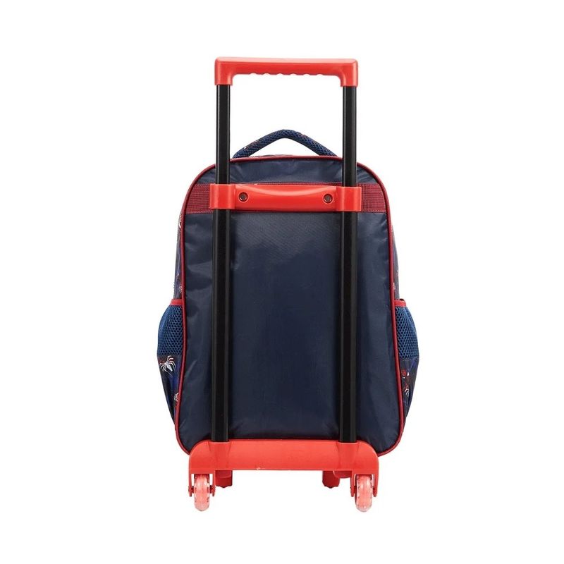 mochila de rodinhas xeryus homem-aranha face 40cm azul 13370 (mp)