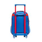 mochila de rodinhas xeryus homem-aranha x2 40cm azul 14930 (mp)
