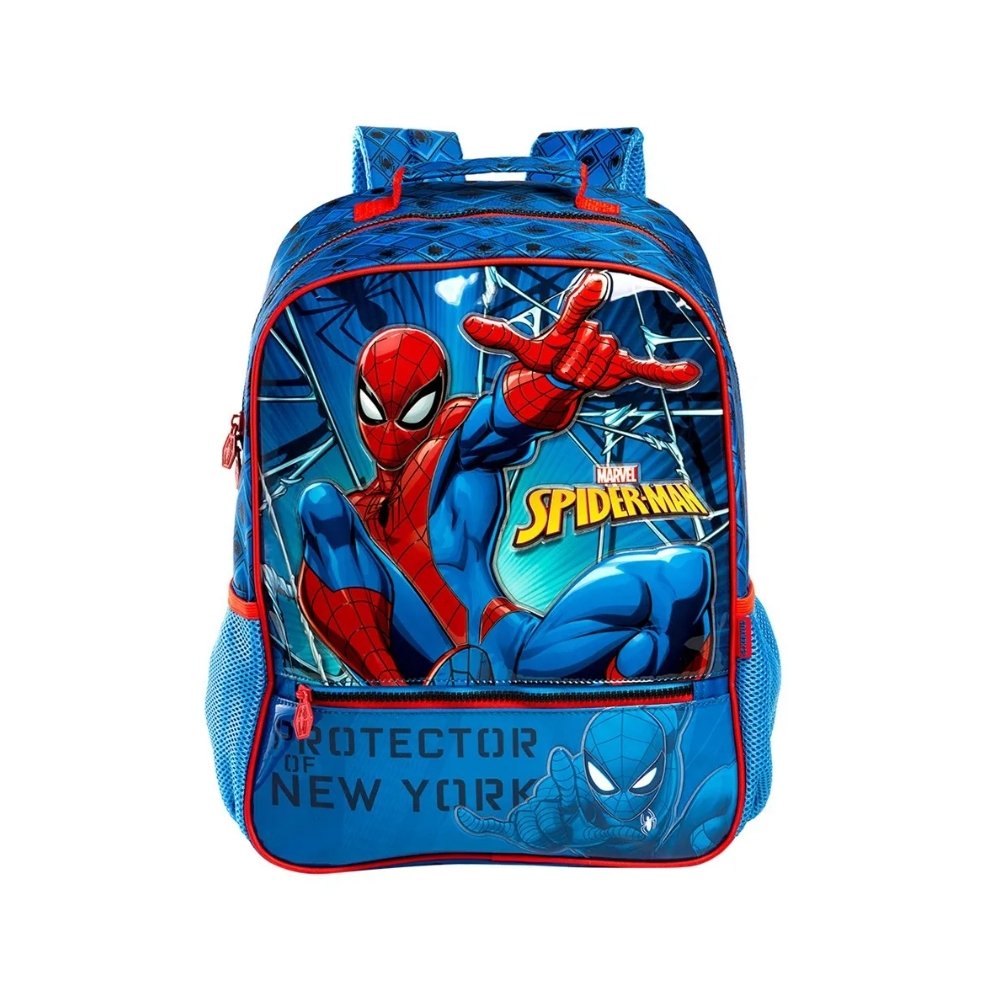 Mochila Xeryus Homem-Aranha X2 40cm Azul 14932 (MP)