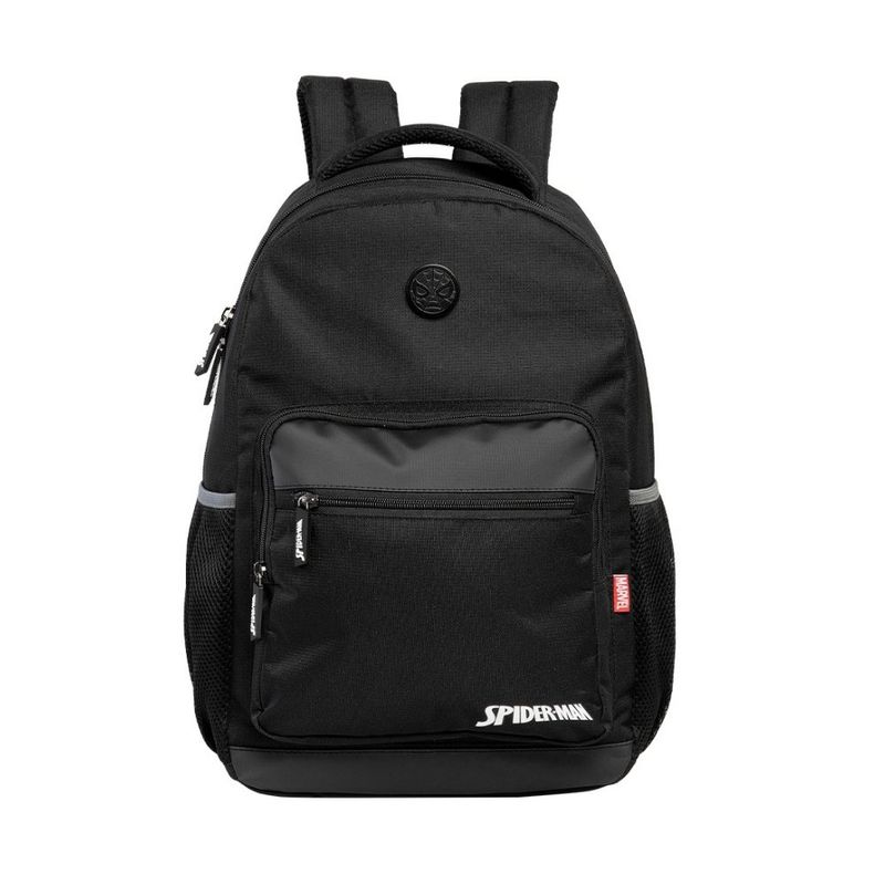 mochila xeryus homem-aranha metal 45cm preto 15201 (mp)