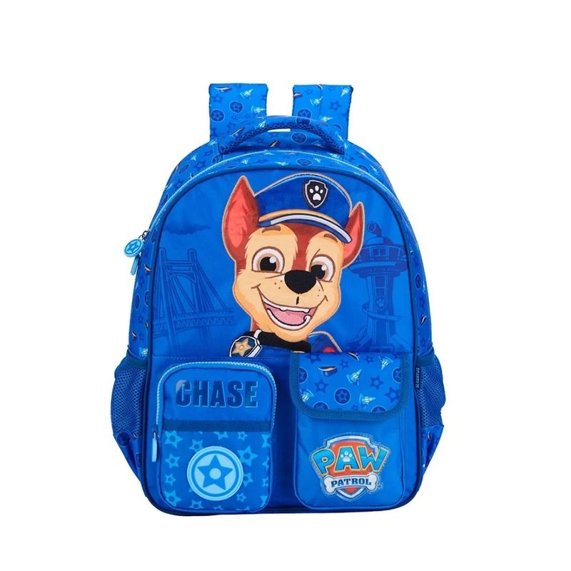 mochila xeryus patrulha canina chase 40cm azul 15352 (mp)
