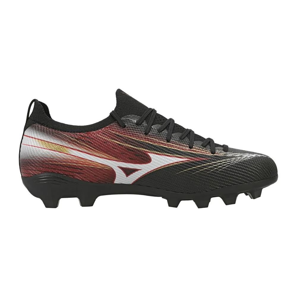 Chuteira Campo Nº42 Mizuno Alpha Club MD Preto E Vermelho (MP)