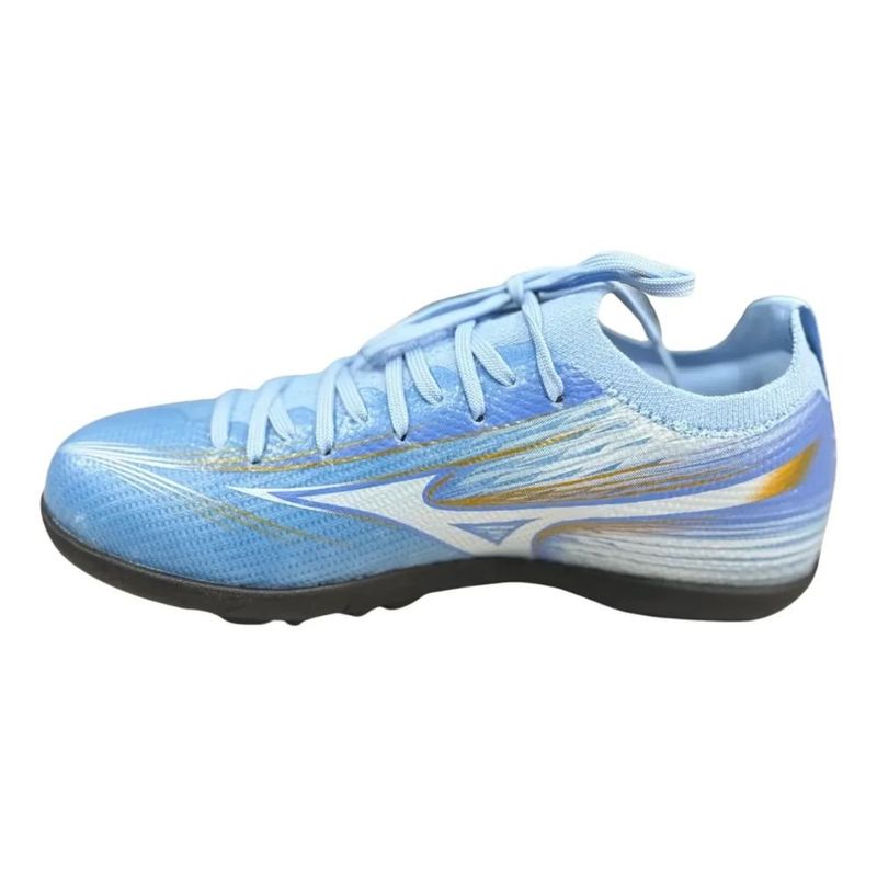 chuteira society nº41 mizuno alpha club as azul e branco (mp)