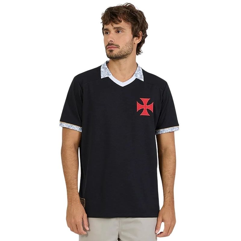 camiseta masculina vasco g braziline eterno preto (mp)