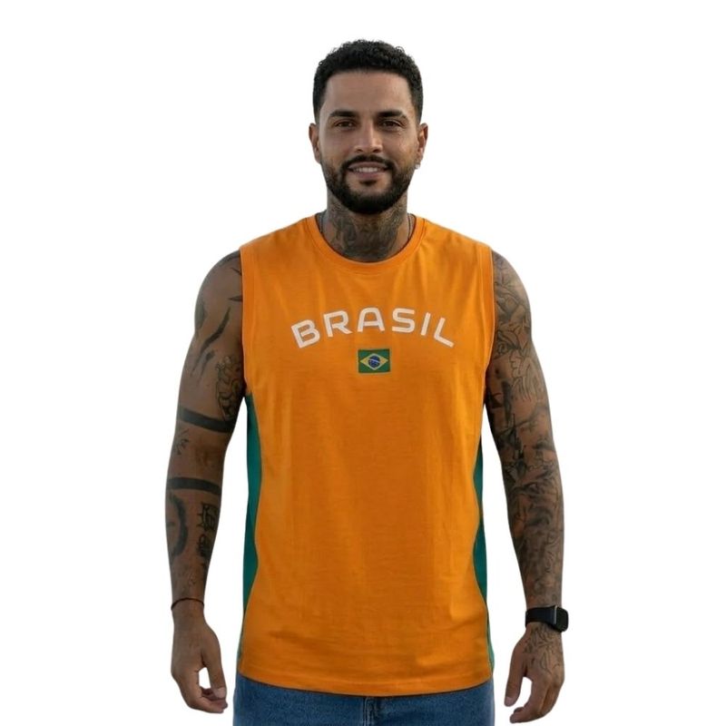 regata masculina brasil m braziline brisa amarelo (mp)