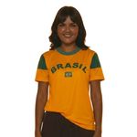 camiseta feminina brasil p braziline dengo amarelo (mp)
