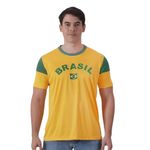 camiseta masculina brasil g braziline dengo amarelo (mp)
