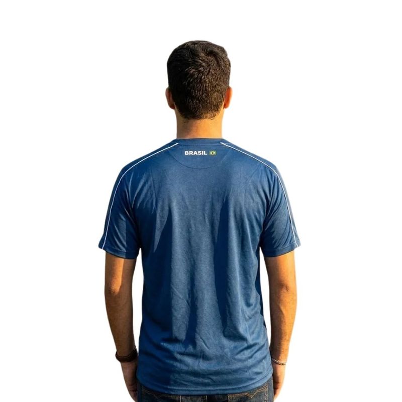 camiseta masculina brasil gg braziline reflexo azul (mp)