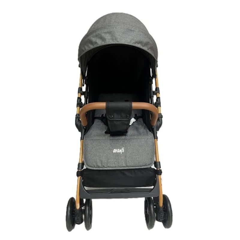 carrinho de bebê avanti viena até 15kg cinza dourado pppadcbe038 (mp)