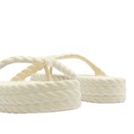 sandalia plataforma feminina n°37/38 brizza arezzo flatform marrocos mid off-white (mp)