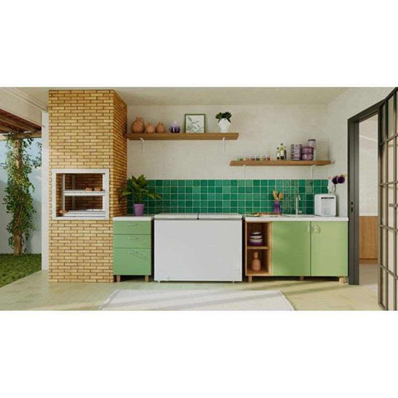 freezer consul horizontal 414 litros 127v branco chb42mbana