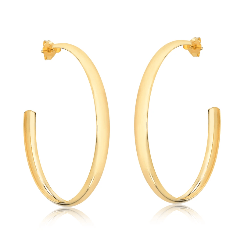 argola semijoia luiza mota redonda lisa dourado 193673 (mp)