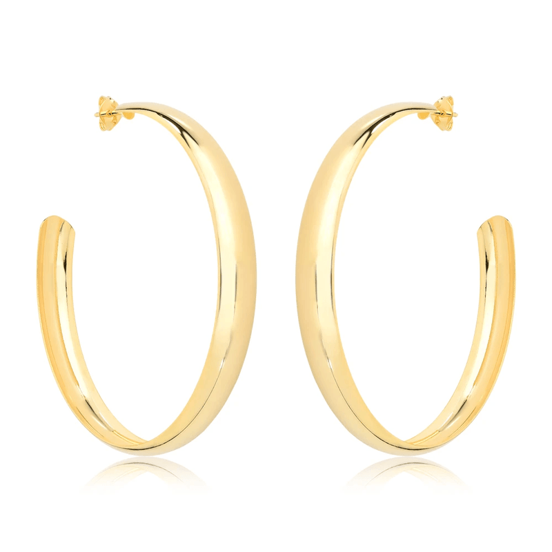 argola semijoia luiza mota lisa dourado 204054 (mp)