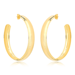 argola semijoia luiza mota liso dourado 204053 (mp)