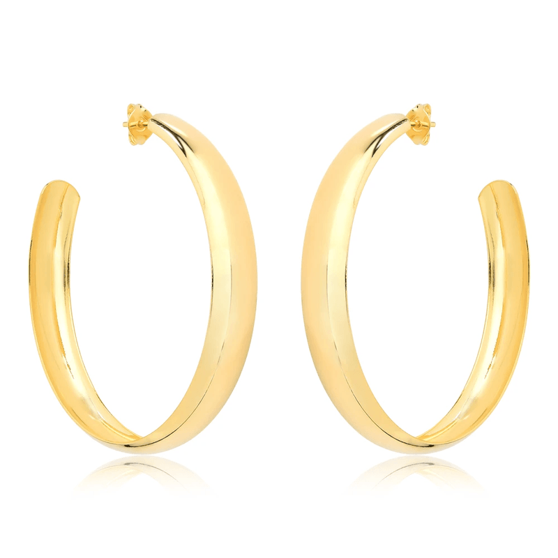 argola semijoia luiza mota liso dourado 204053 (mp)