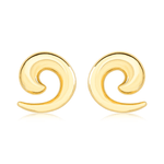 brinco semijoia luiza mota espiral liso dourado 215715 (mp)