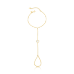 pulseira semijoia luiza mota hand chain coracao cristal 16cm 265214 (mp)
