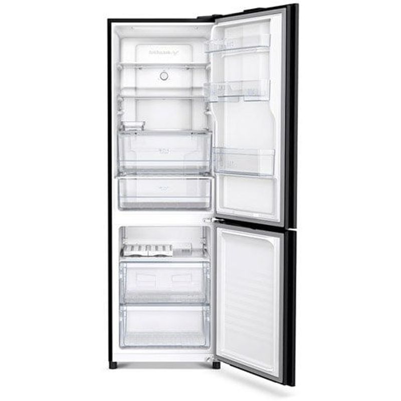 geladeira panasonic frost free 407 litros black glass inverter a preto nr-bb41gv2ba
