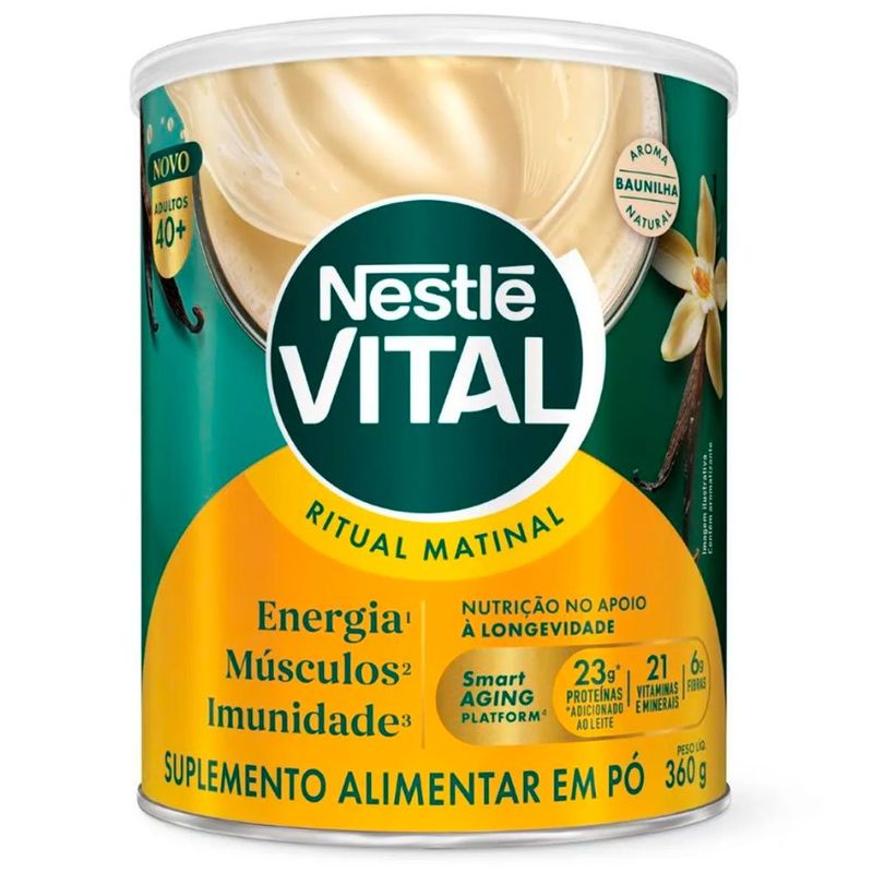 suplemento alimentar nestle vital ritual matinal sabor baunilha 360g
