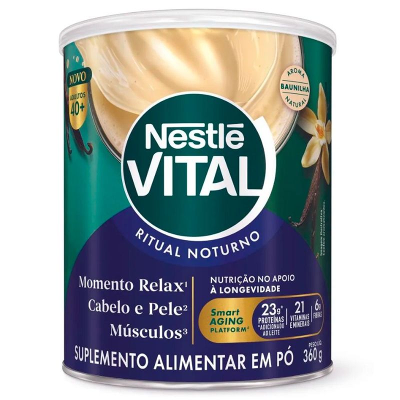 suplemento alimentar nestle vital ritual noturno sabor baunilha 360g