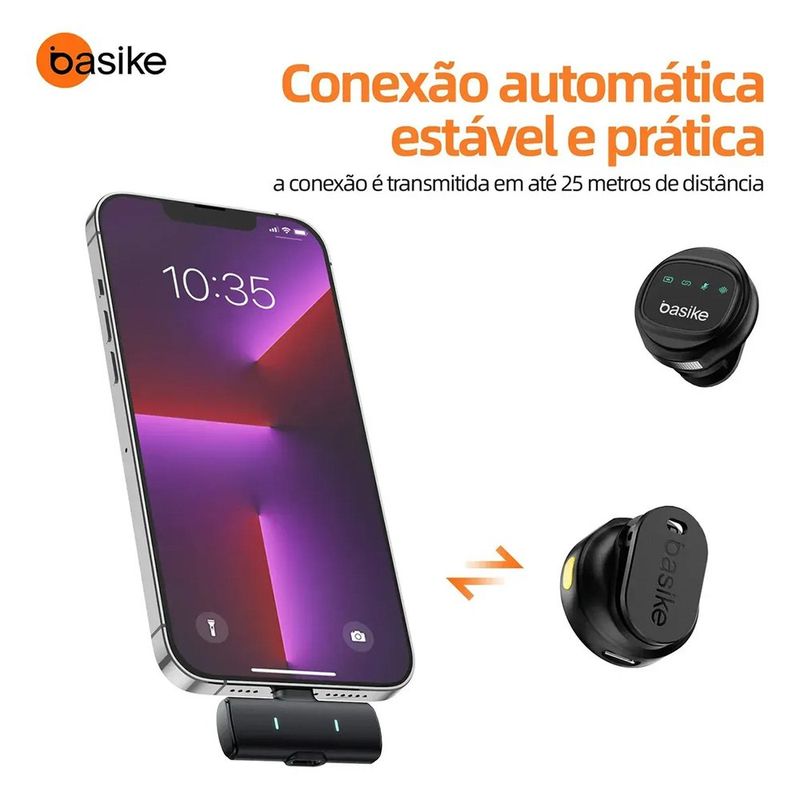 lapela sem fio basike tipo c ba-mic0007 (mp)