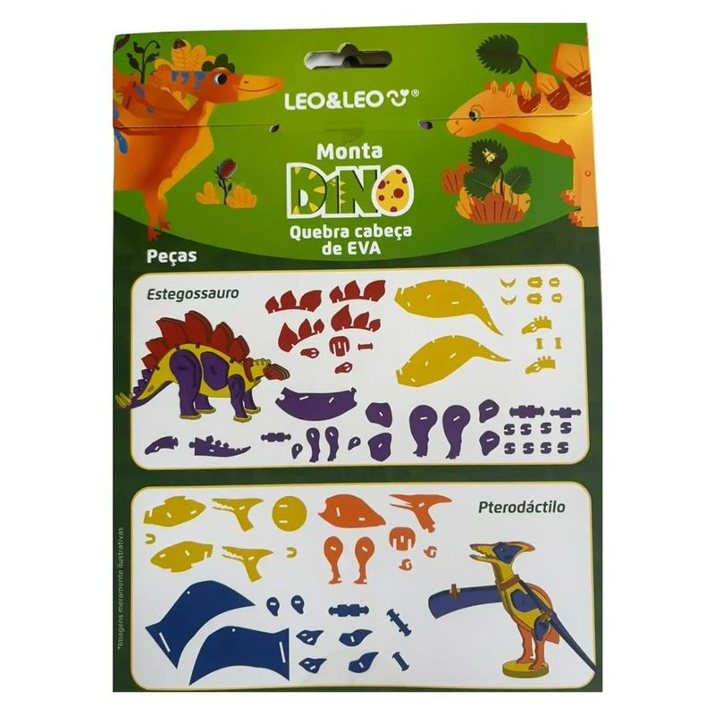 quebra-cabeça 3d leo&leo de eva 56 peças (mp)