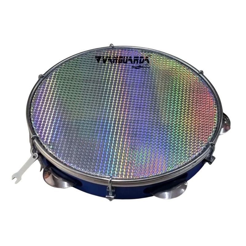 pandeiro vanguarda abs azul 25cm 113711 (mp)