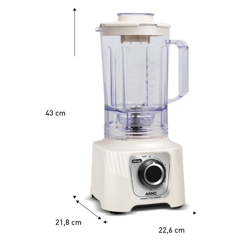 liquidificador arno power max 2200w marfim ln64
