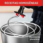 batedeira planetária arno bake easy 127v preto km10