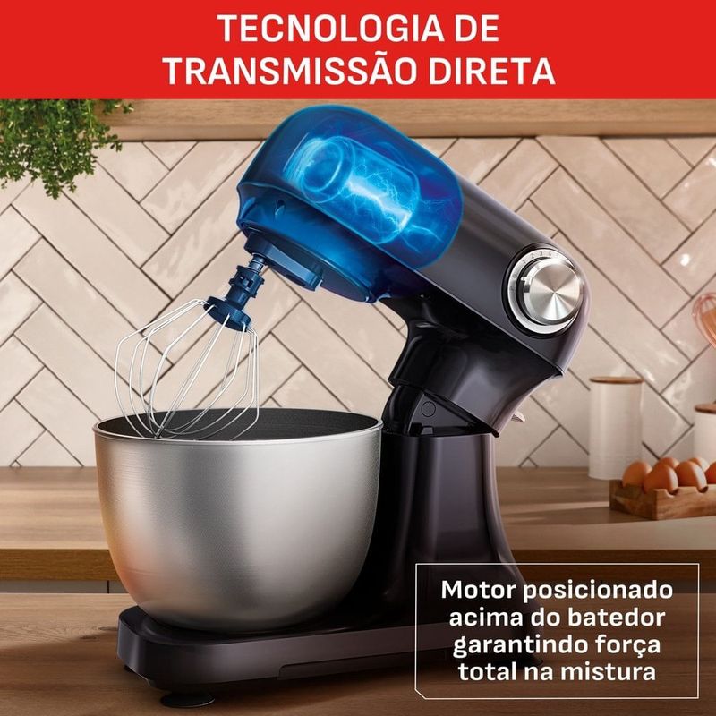 batedeira planetária arno bake easy 127v preto km10