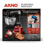 batedeira planetária arno bake easy 127v preto km10