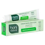 creme dental boni natural sem flúor menta e melaleuca 90g